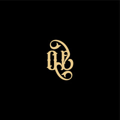 Obraz premium monogram modern logo initial royal concept OB Barock style design letter
