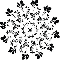 Ornate golden floral mandala design with gradient on