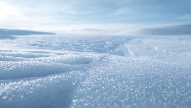 Wind-sculpted snow surface with natural patterns, suitable for background textures or layout design, Earth Day