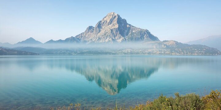 Female scientist analyzing a plant in an Erlenmeyer flask in a laboratory, emphasizing research on botanical samples