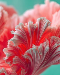 Abstract Floral Design In Pink And Red