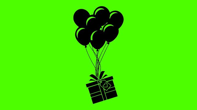 balloon illustration celebration silhouette videp logo green icon screen outline party background ballon birthday holiday decoration anniversary gift festive shape invitation vector graphic background