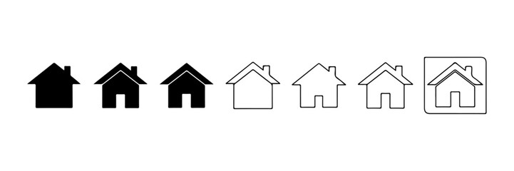 Home Icon Vector - Real Estate, House, Property, or Website Homepage