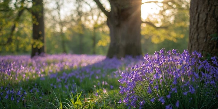Interior of a modern bedroom with a cozy bed and flowers near the wall, serving as a calming background for restful sleep