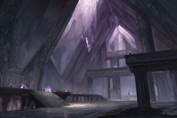 Dark And Mysterious Ancient Hallway