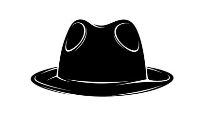 Black fedora hat icon