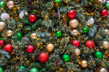 christmas tree and decorations