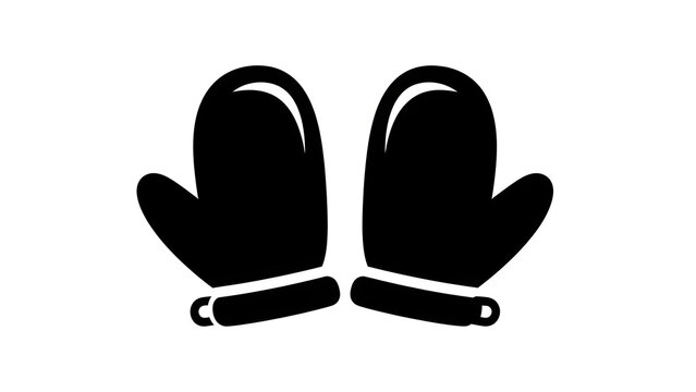 Pair of mittens icon