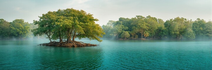 Sundarban Reserve Forest of Bangladesh, largest mangrove forest in the world, emphasizing ecological preservation