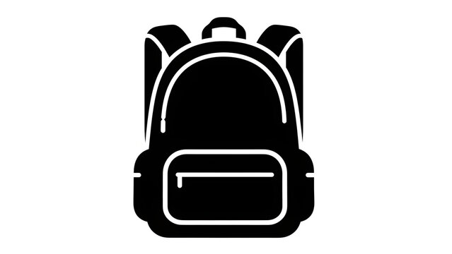 Black backpack icon