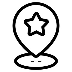 favorite location most frequently visited icon