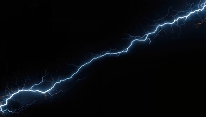 Banner design with a lightning bolt on a black background, serving as a UI backdrop for digital interfaces