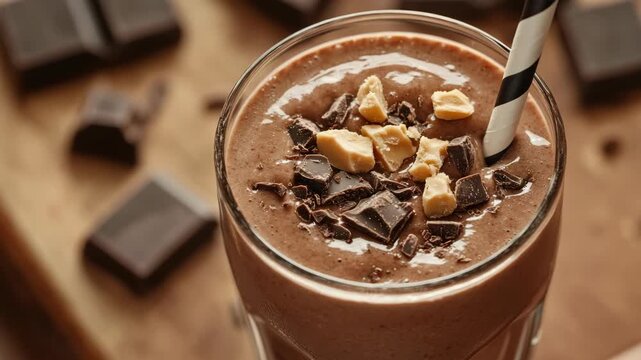 Chocolate Nut Topped Smoothie