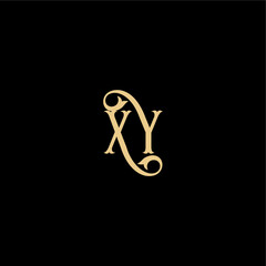 XY letter initial royal concept Barock style design monogram modern logo