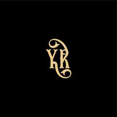 YR letter initial royal concept Barock style design monogram modern logo