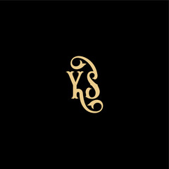 YS letter initial royal concept Barock style design monogram modern logo