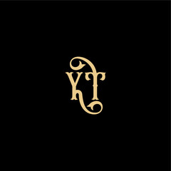 YT letter initial royal concept Barock style design monogram modern logo
