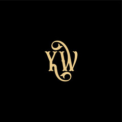 YW letter initial royal concept Barock style design monogram modern logo