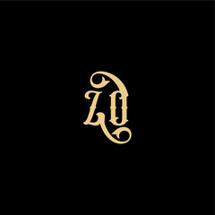 ZO letter initial royal concept Barock style design monogram modern logo