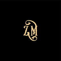 ZM letter initial royal concept Barock style design monogram modern logo