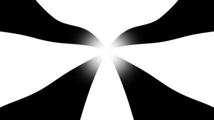 Slow moving striped wave lines warp 2D animated gradient backdrop motion graphics dynamic abstract shapes geometric patterns and visual effects twisting design overlay colours black and white - Powered by Adobe