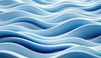 Obraz premium Abstract Design with Waves in Soft Blue Tones Creating a Calm and Serene Atmosphere for Background or Decoration