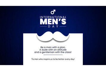 International Men's Day Concept with Wellness and Lifestyle observed on November 19. Vector template for background, banner, card, poster design