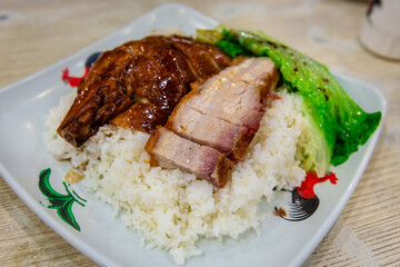 rice with duck and pork