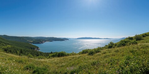 Obraz premium Springtime in Sommaroy area with natural scenery, emphasizing seasonal change
