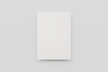 Minimalist White Rectangular Object on a Clean Light Grey Background