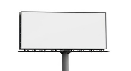Blank Canvas Billboard: A blank billboard against a simple background. An ideal visual for advertisements and announcements, its vast space is ready for your message.