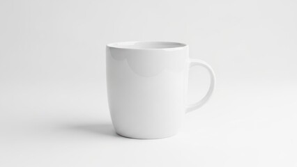 Fototapeta premium Minimalist Mug: A pristine, elegantly designed mug, standing in serene simplicity, perfect for your favorite beverage.