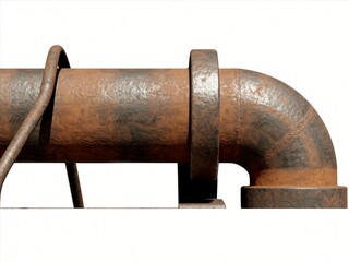 old rusty pipe wrench