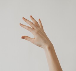 female hand showing something