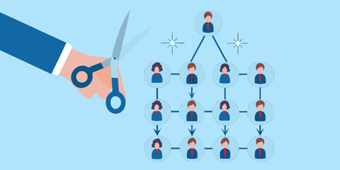 Cutting hierarchy streamlining organizational structure for efficiency and growth