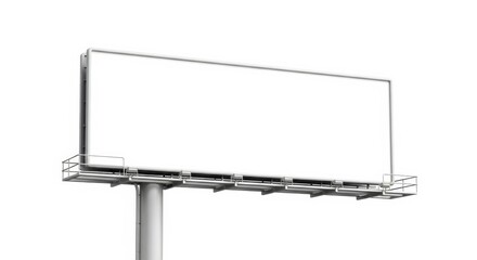Obraz premium Billboard Blank Canvas: A modern, imposing billboard structure stands tall, its vast expanse a blank canvas ready to showcase messages and advertisements. Awaiting impactful visuals or creative text.