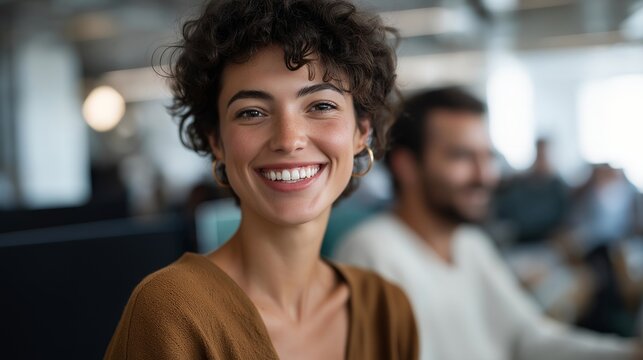 A joyful reveal moment as colleagues surprise the new hire with a decorated desk — natural smiles, authenticity, and a vibrant atmosphere showcasing a company’s dedication to people-first culture.