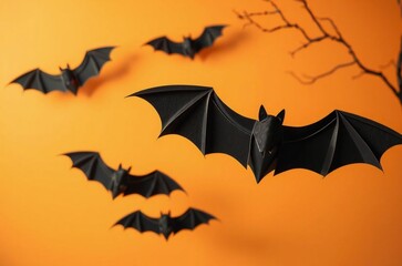 Fototapeta premium paper bats flying