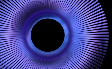 abstract iridescent round cylinder shapes with colorful gradient. 3d rendering illustration for graphic design, presentation or background	