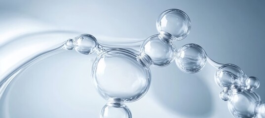 Stunning Close-Up of Clear Molecule Structures on Bright Field Showcasing the Beauty of Science