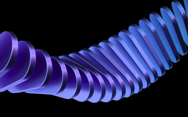 abstract iridescent round shapes with colorful gradient. 3d rendering illustration for graphic design, presentation or background	