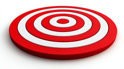 A vibrant red and white target design showcasing concentric circles.