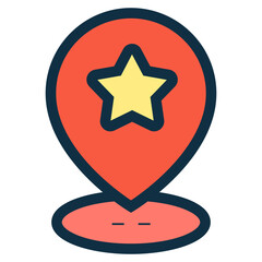 favorite location most frequently visited icon