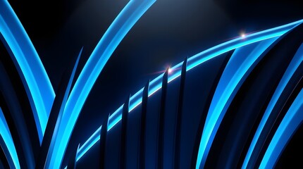 Abstract blue digital lines with glowing wave pattern background