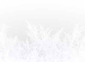 Festive snowflake background with frost and ice crystal texture, winter holiday decorations, transparent snow elements, sparkling shine, cold seasonal environment, and bright edges