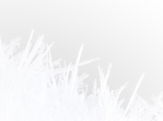 Frosty snowflake illustration with icy crystal texture and festive winter border