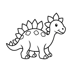 An isolated cartoon vector illustration of a cute and funny wild rhino mammal character from the zoo