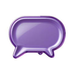 Glossy Lavender 3D Speech Bubble Design