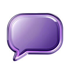 Glossy Lavender 3D Speech Bubble Design