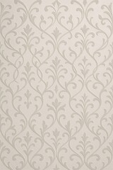Fototapeta premium Elegant embossed floral damask pattern in soft beige tones, creating a refined decorative background for classic or modern interior design.